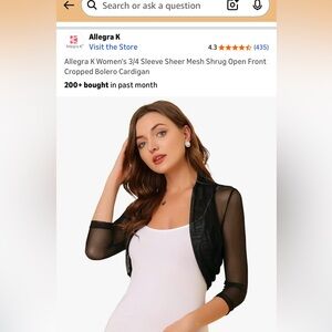 Allegra K sheer shrug